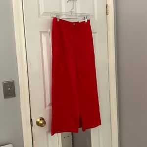 Loft Linen Wide Leg Crop Pants